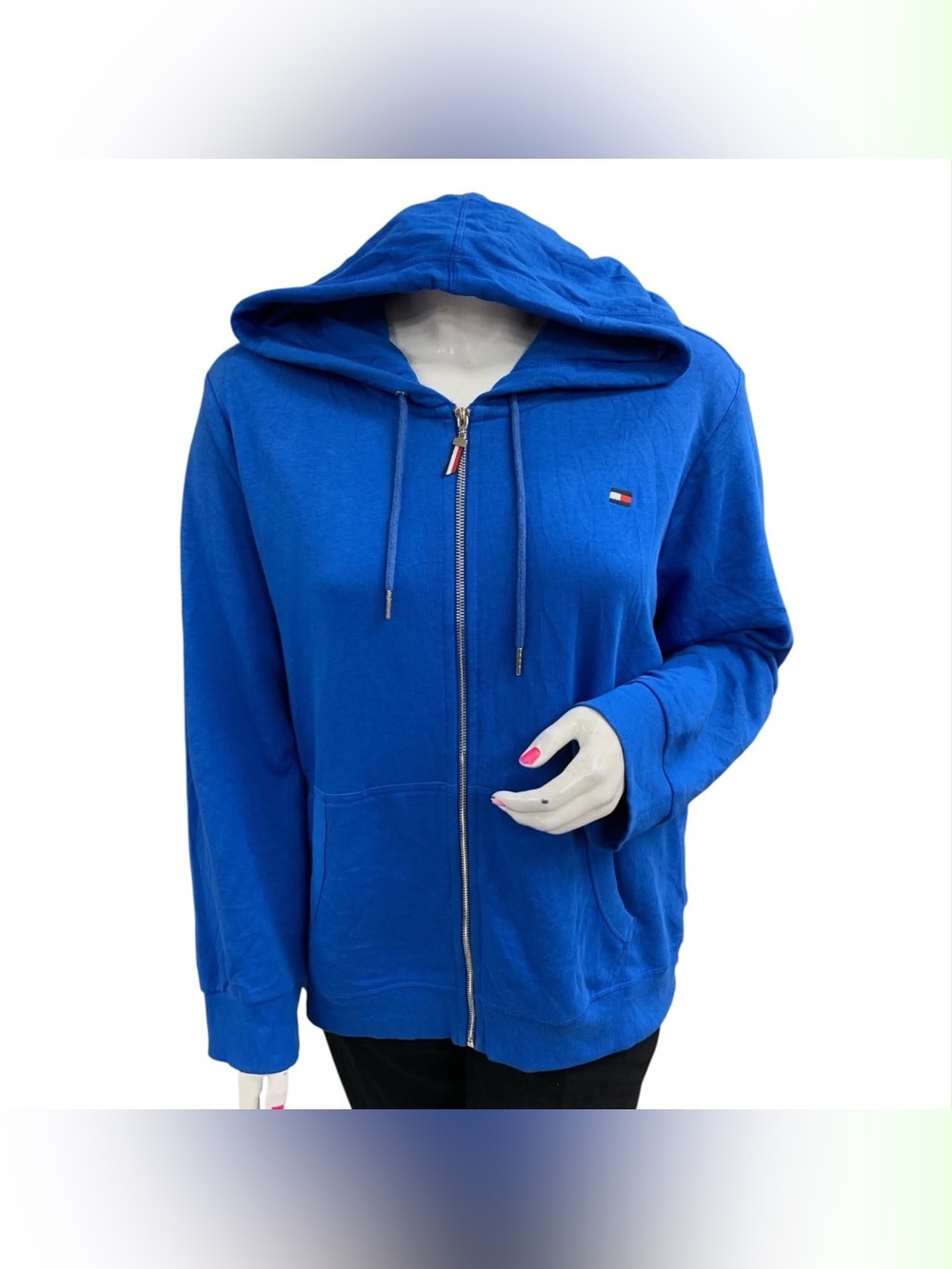 Tommy Hilfiger Blue Zip-Up Hoodie -Size 2X